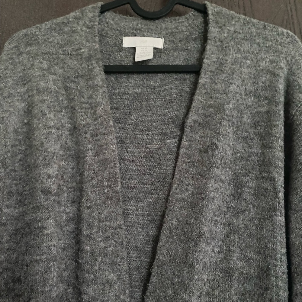 H&M Grey Long Cardigan Size Small